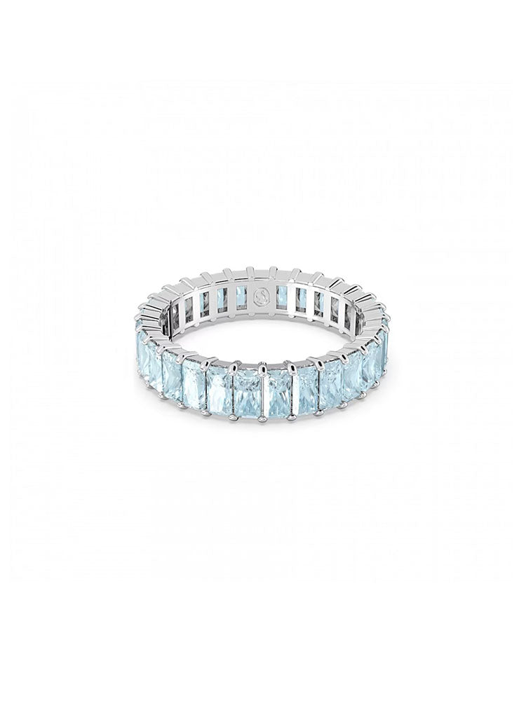 ANELLO DONNA MATRICE TAGLIO BAGUETTE, BLU, RODIATO MISURA 58 SWAROVSKI
