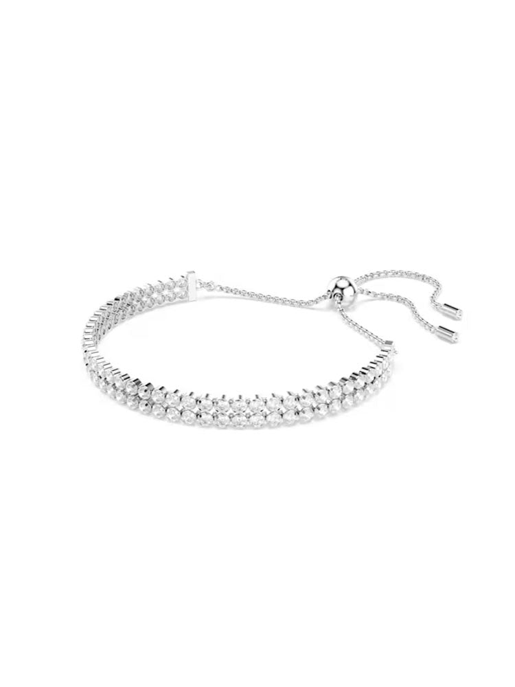 BRACCIALE DONNA MATRIX TENNIS DOPPIO FILO BIANCO SWAROVSKI