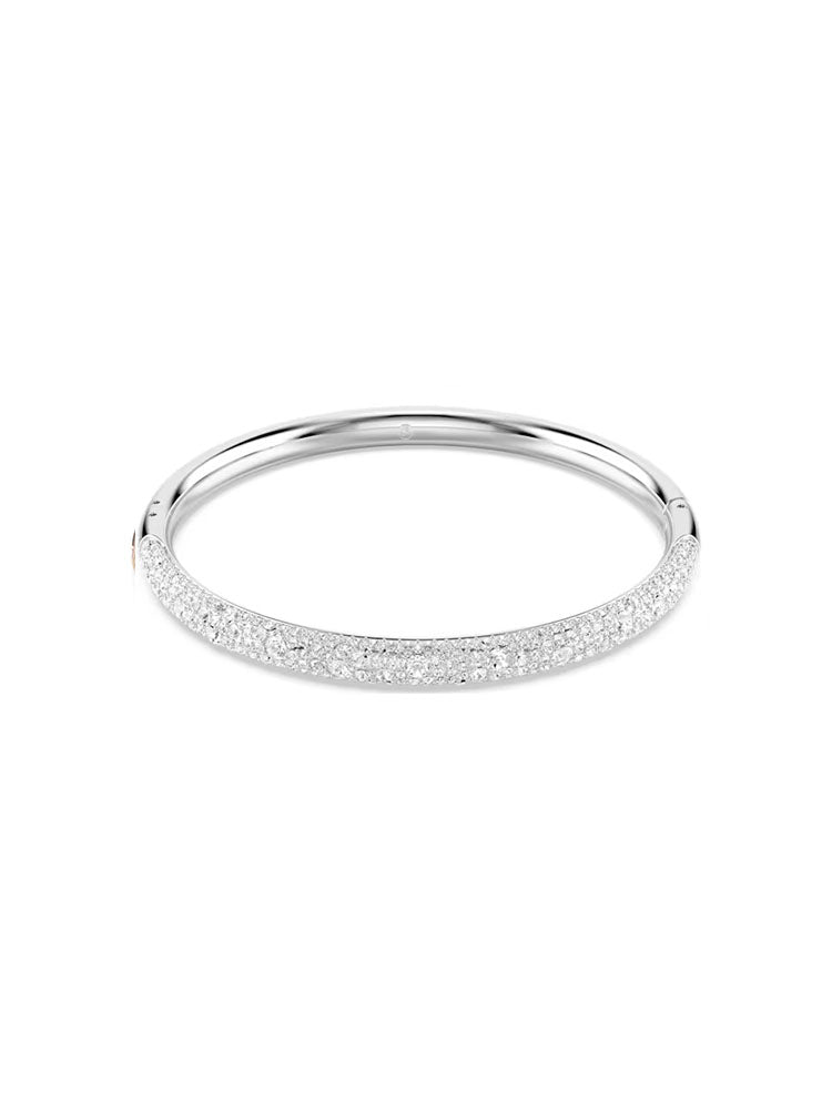 BRACCIALE DONNA METEORA RIGIDO PLACCATO RODIO E PAVE' DI ZIRCONI BIANCHI SWAROVSKI