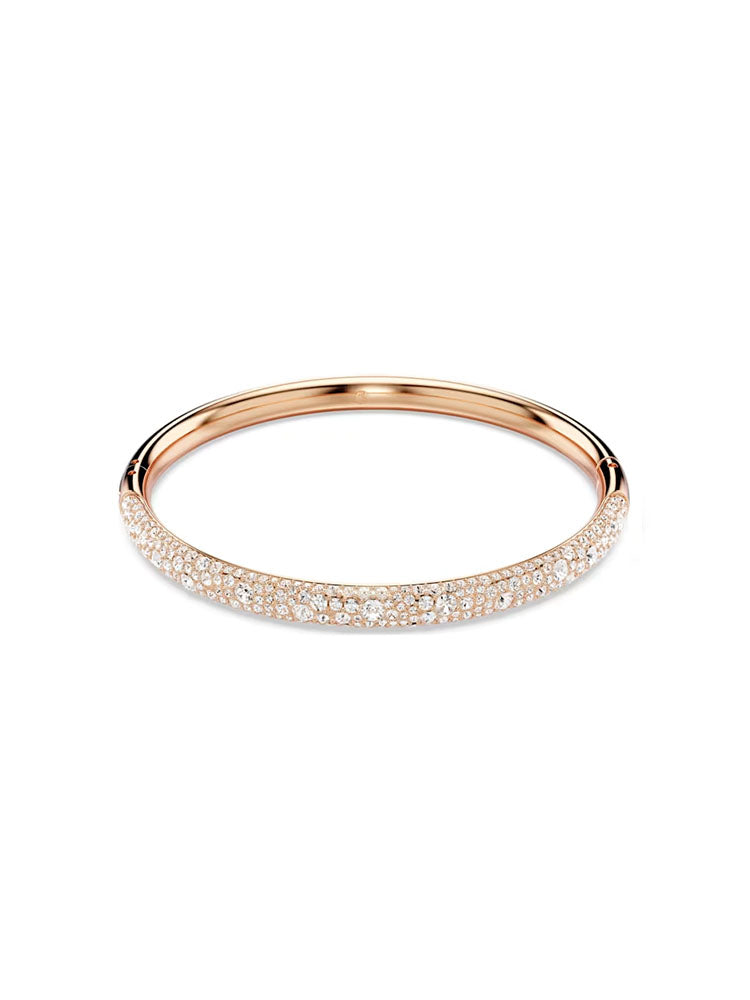 BRACCIALE DONNA METEORA RIGIDO PLACCATO ORO ROSA E PAVE' BIANCO MIS S SWAROVSKI