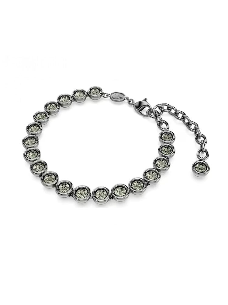 BRACCIALE DONNA IMBER TENNIS PLACCATO RUTENIO E CRISTALLI NERI SWAROVSKI