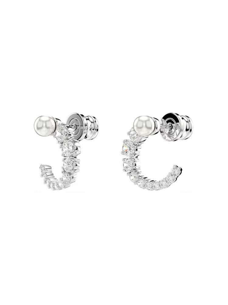 ORECCHINI DONNA MATRIX CON PERLA E CRISTALLI BIANCHI SWAROVSKI