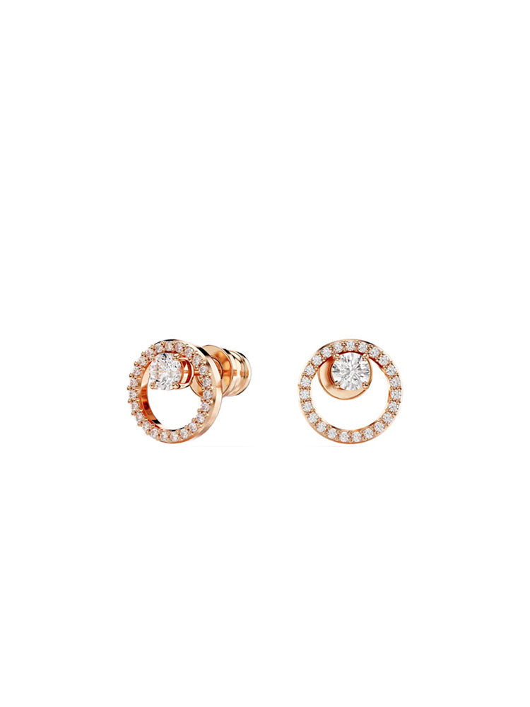ORECCHINI DONNA CONSTELLA A LOBO PLACCATI ORO ROSA CON CRISTALLI BIANCHI SWAROVSKI