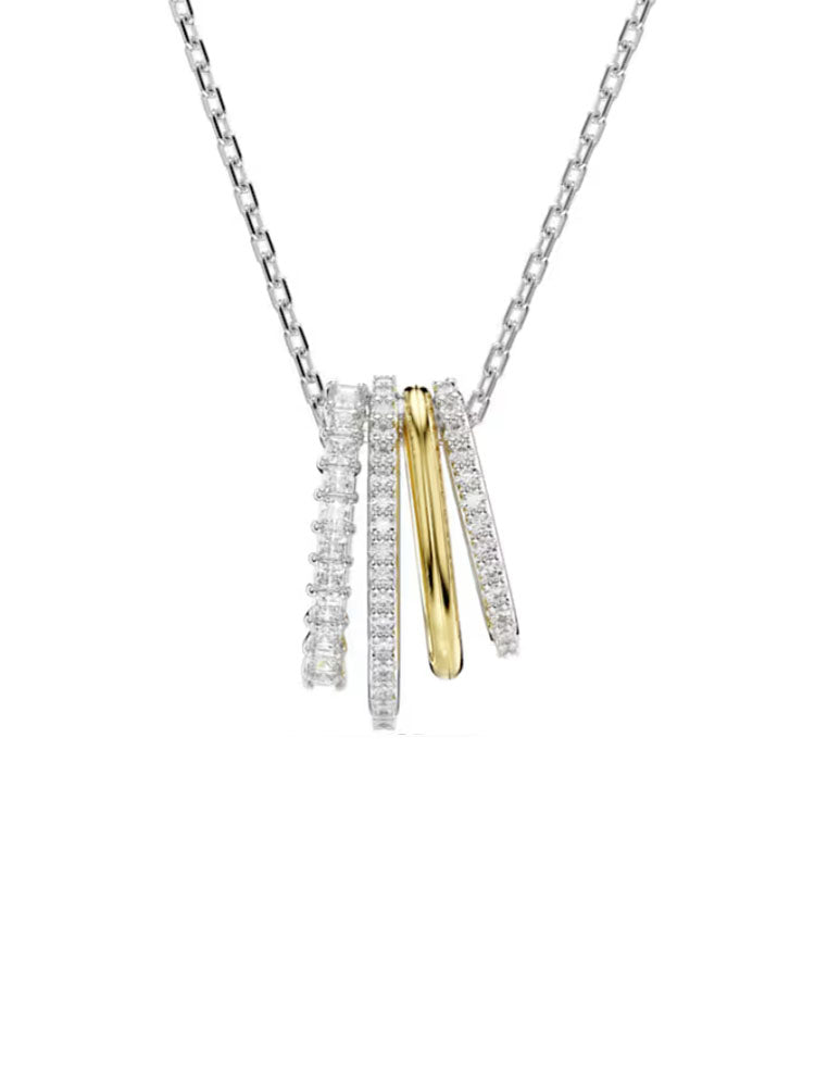 COLLANA DONNA HYPERBOLA BICOLORE DORATA CON CRISTALLI SWAROVSKI