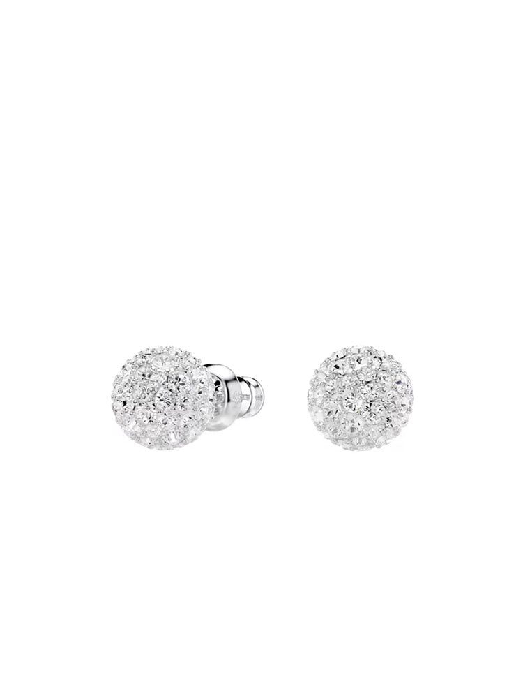 ORECCHINI DONNA DEXTERA A LOBO A SFERA CON CRISTALLI BIANCHI SWAROVSKI