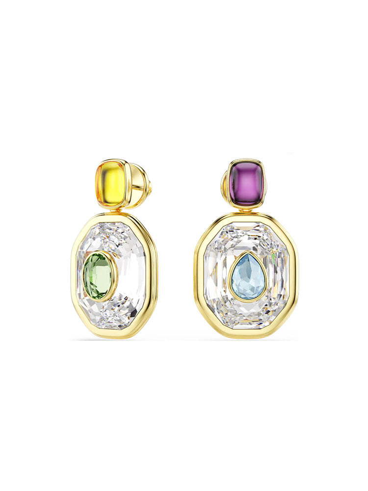 ORECCHINI DONNA CHROMA PENDENTI COLOR ORO CON CRISTALLI MULTICOLOR SWAROVSKI