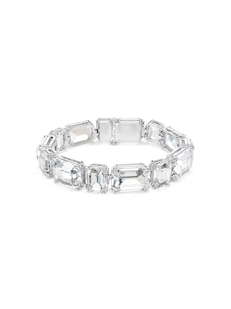 BRACCIALE DONNA MILLENNIA TENNIS CON CRISTALLI GRANDI OTTOGONALI BIANCHI SWAROVSKI