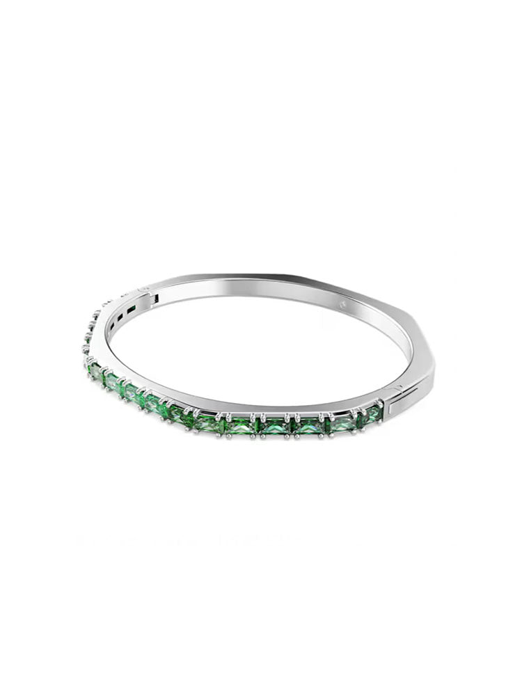 BRACCIALE DONNA MATRIX RIGIDO CON CRISTALLI TAGLIO BAGUETTE VERDI SWAROVSKI