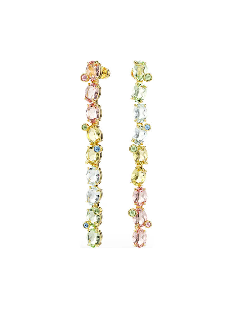 ORECCHINI DONNA GEMA PENDENTI LUNGHI CON CRISTALLI MULTICOLORE SWAROVSKI