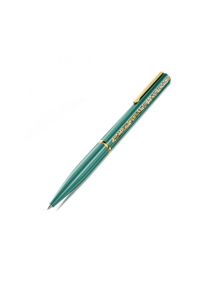 PENNA A SFERA CRYSTAL SHIMMER GLIDE LACCATA VERDE SWAROVSKI