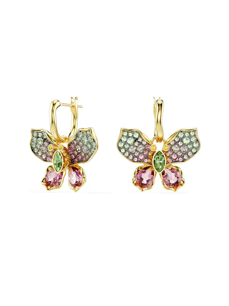 ORECCHINI DONNA IDYLLIA PENDENTI CON FARFALLA PAVE' MULTICOLOR SWAROVSKI