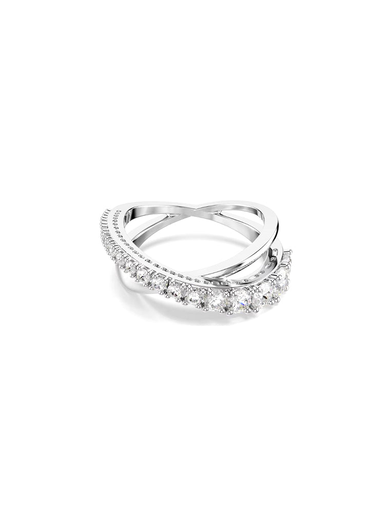 ANELLO DONNA HYPERBOLA A FASCIA CON CRISTALLI BIANCHI MIS 55 SWAROVSKI