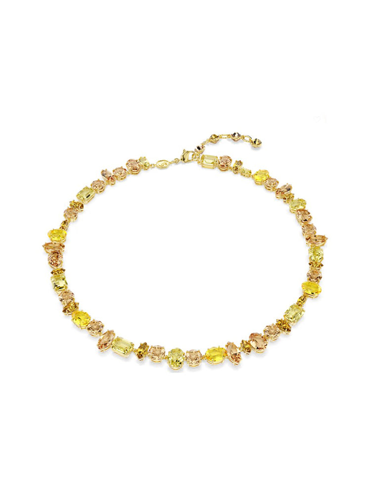 COLLANA DONNA GEMA DORATA CON ZIRCONI MULTICOLOR SWAROVSKI