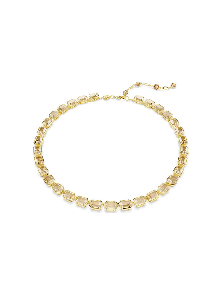 COLLANA DONNA MILLENIA GIROCOLLO CON CRISTALLI OTTAGONALI GIALLI SWAROVSKI