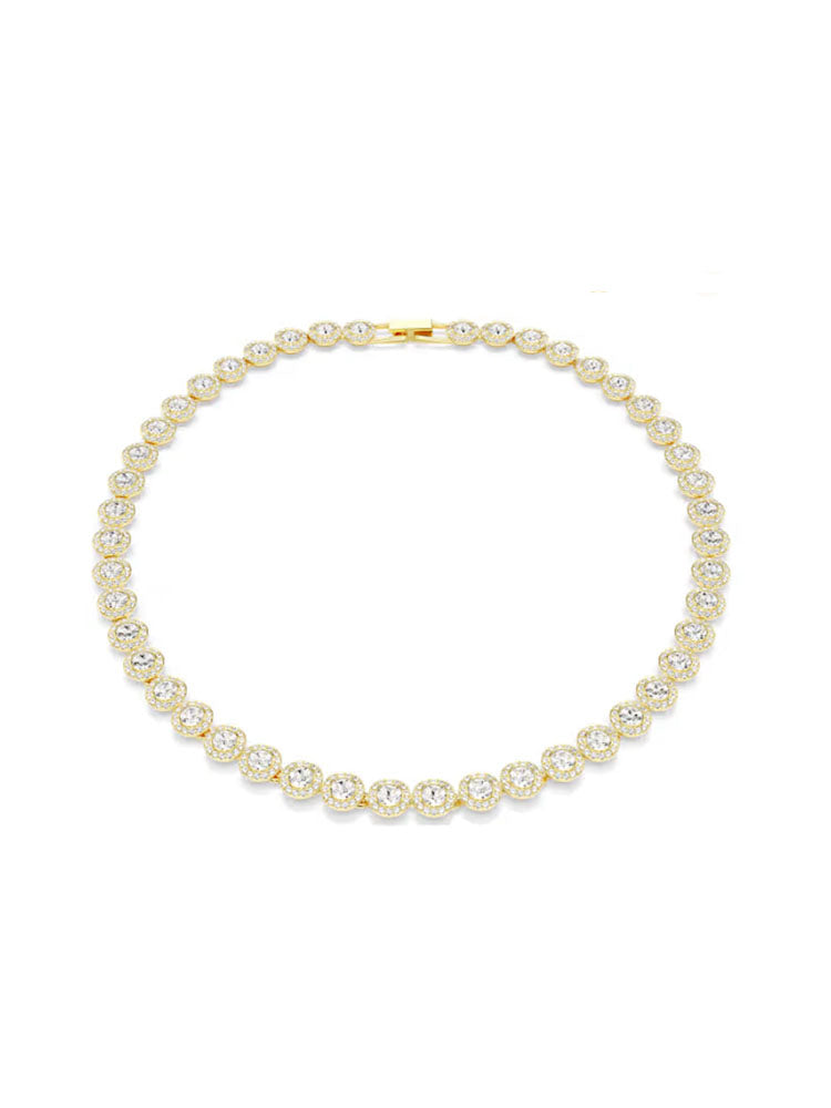 COLLANA DONNA UNA ANGELIC COLOR ORO E CRISTALLI BIANCHI SWAROVSKI