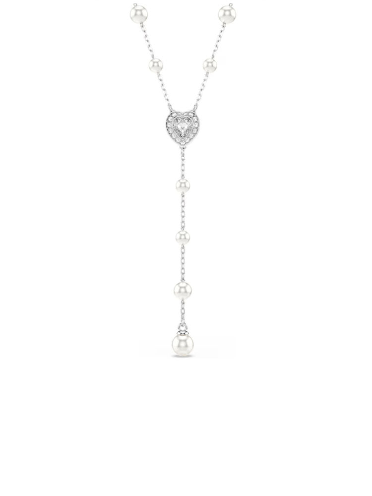 COLLANA DONNA ARIANA GRANDE X SWAROVSKI A Y CON PERLE E CRISTALLO A CUORE SWAROVSKI