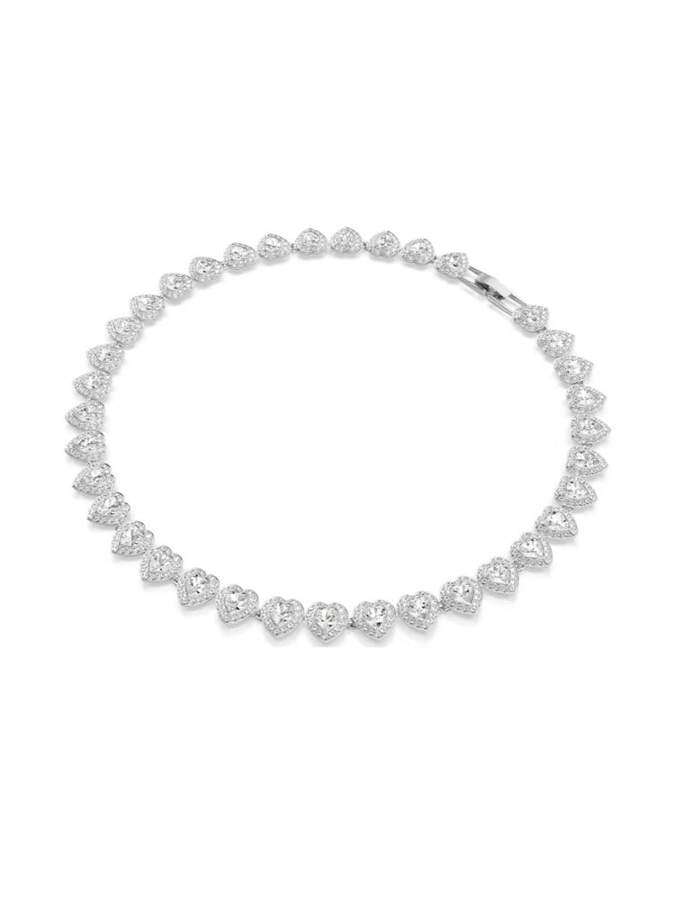 COLLANA DONNA ARIANA GRANDE X SWAROVSKI GIROCOLLO CON CUORI DI CRISTALLI BIANCHI SWAROVSKI