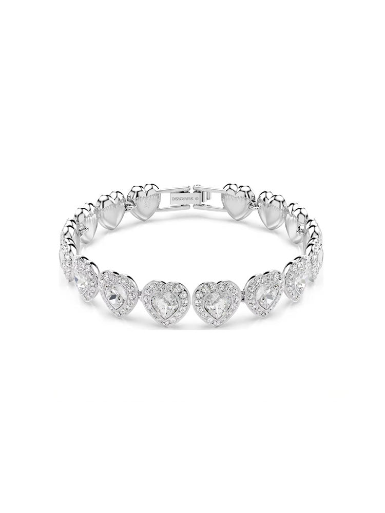 BRACCIALE DONNA TENNIS ARIANA GRANDE TAGLIO MISTO CUORE PLACCATO RODIO SWAROVSKI