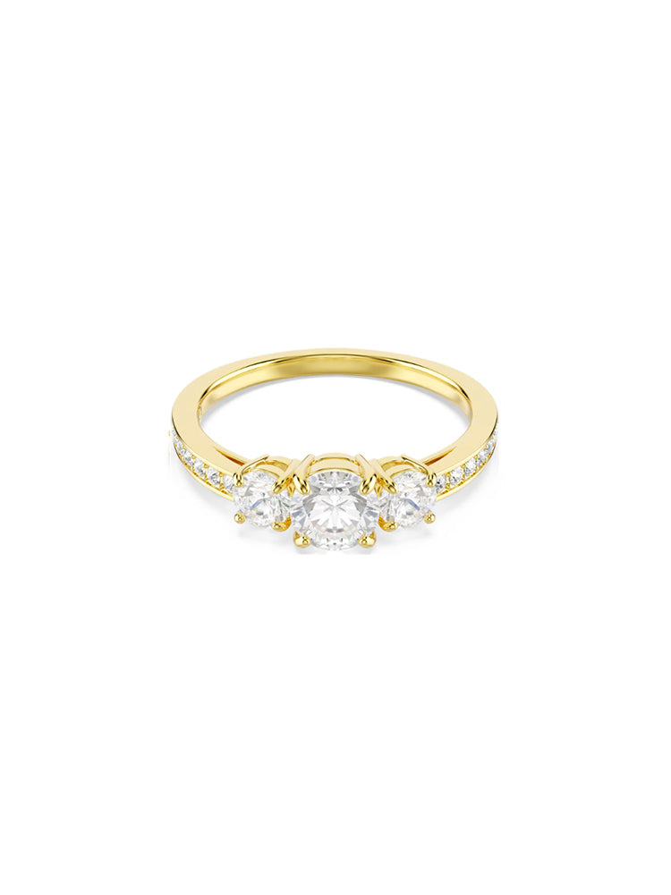 ANELLO DONNA TRILOGY DORATO MIS 58 SWAROVSKI