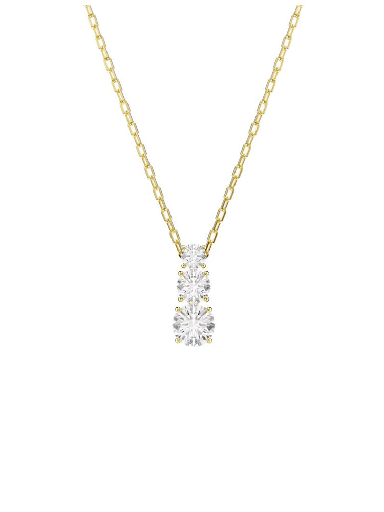 COLLANA DONNA STILLA ATTRACT TRILOGY COLOR ORO E CRISTALLI BIANCHI SWAROVSKI