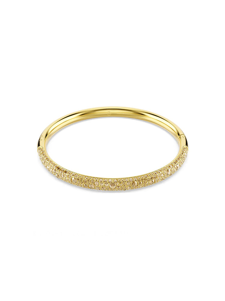 BRACCIALE DONNA SUBLIMA RIGIDO PLACCATO COLOR ORO CON PAVE' DI ZIRCONI BIANCHI SWAROVSKI