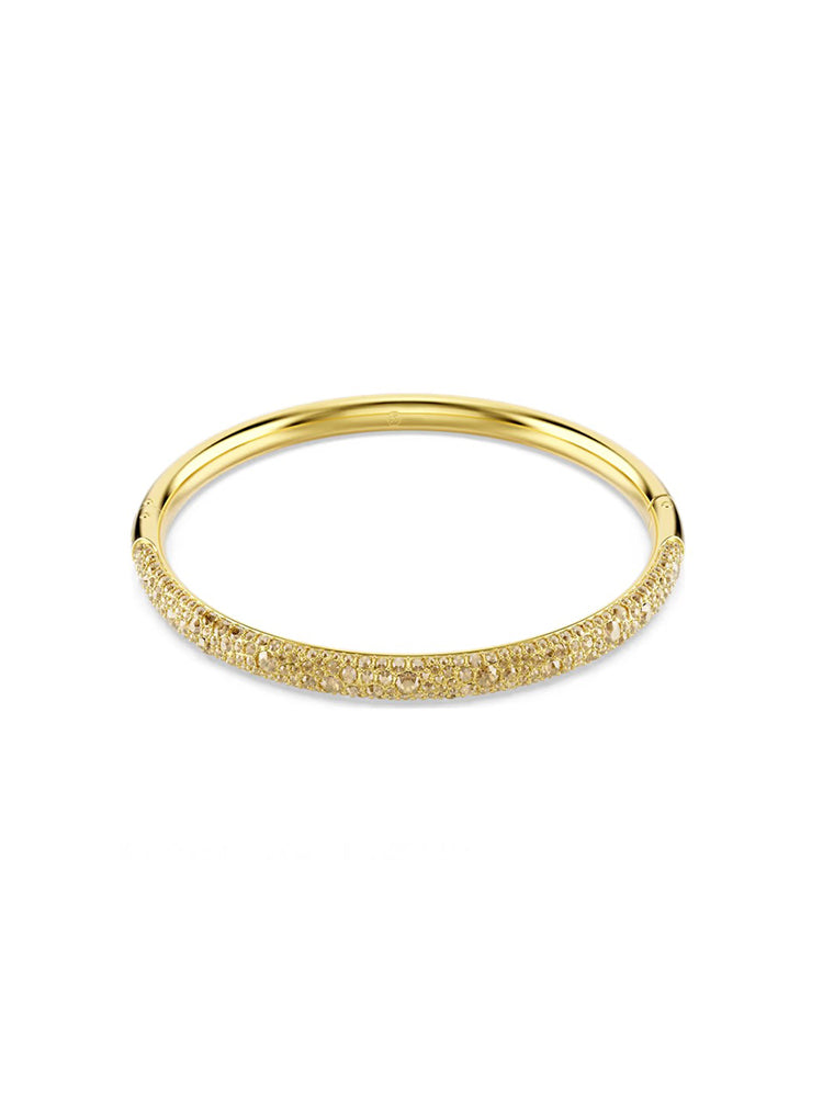 BRACCIALE DONNA SUBLIMA RIGIDO COLOR ORO CON PAVE' DI ZIRCONI BIANCHI SWAROVSKI