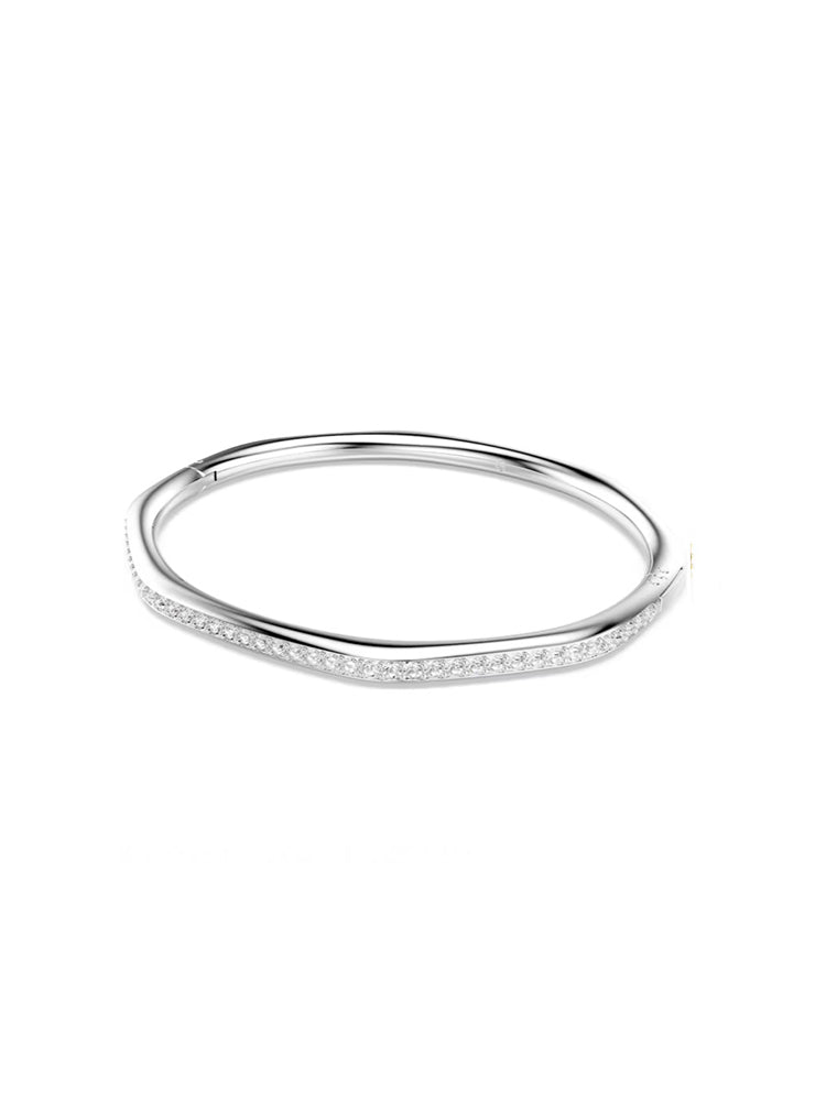 BRACCIALE DONNA DEXTERA RIGIDO OTTAGONALE CON CRISTALLI BIANCHI SWAROVSKI