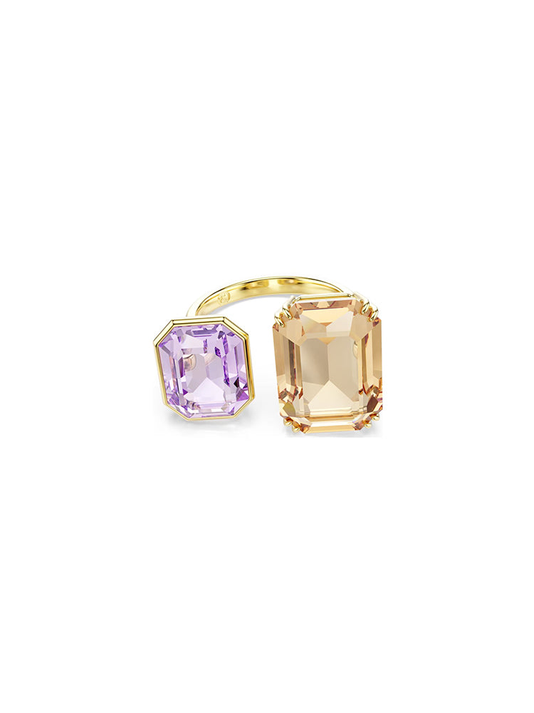 ANELLO DONNA MILLENIA DORATO CON ZIRCONI MARRONI E VIOLA MIS 52 SWAROVSKI