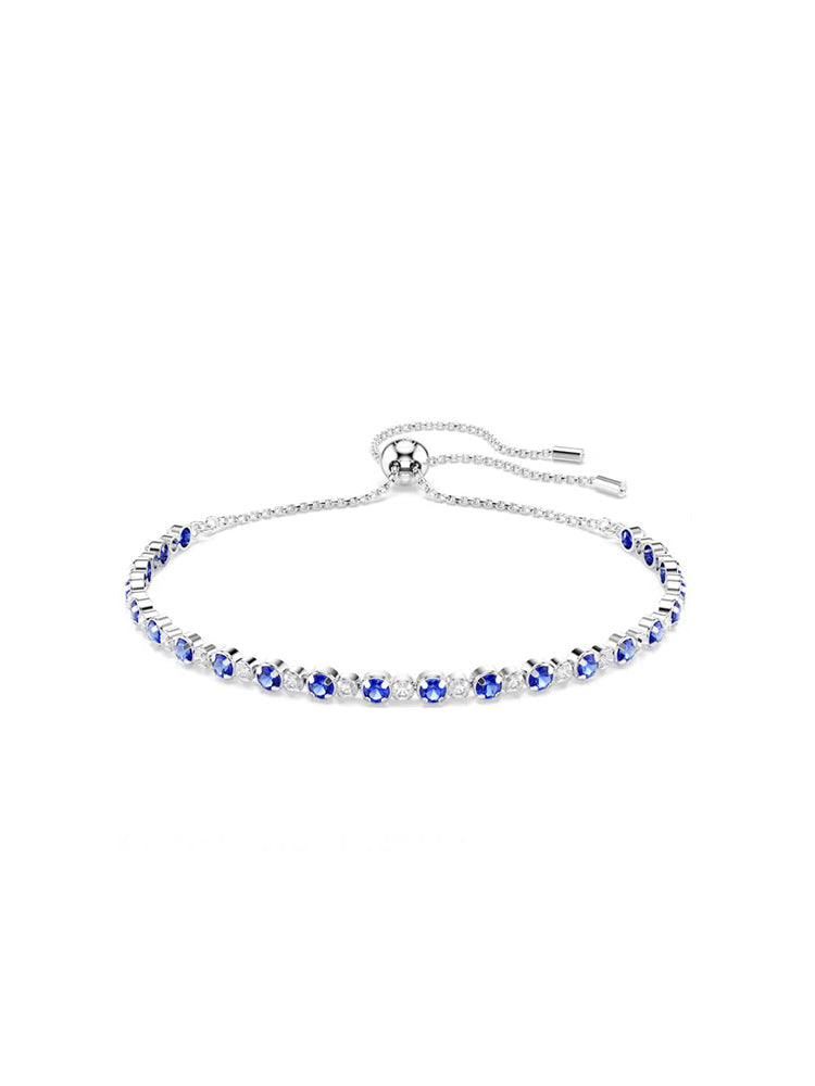 BRACCIALE DONNA MATRIX TENNIS CON ZIRCONI BIANCHI E BLU SWAROVSKI