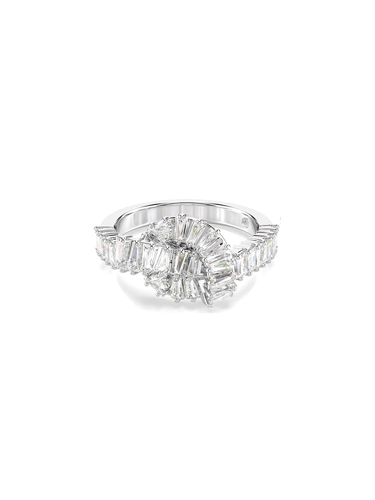 ANELLO DONNA MATRIX CON NODO CRISTALLI BAGUETTE BIANCHI MIS 58 SWAROVSKI