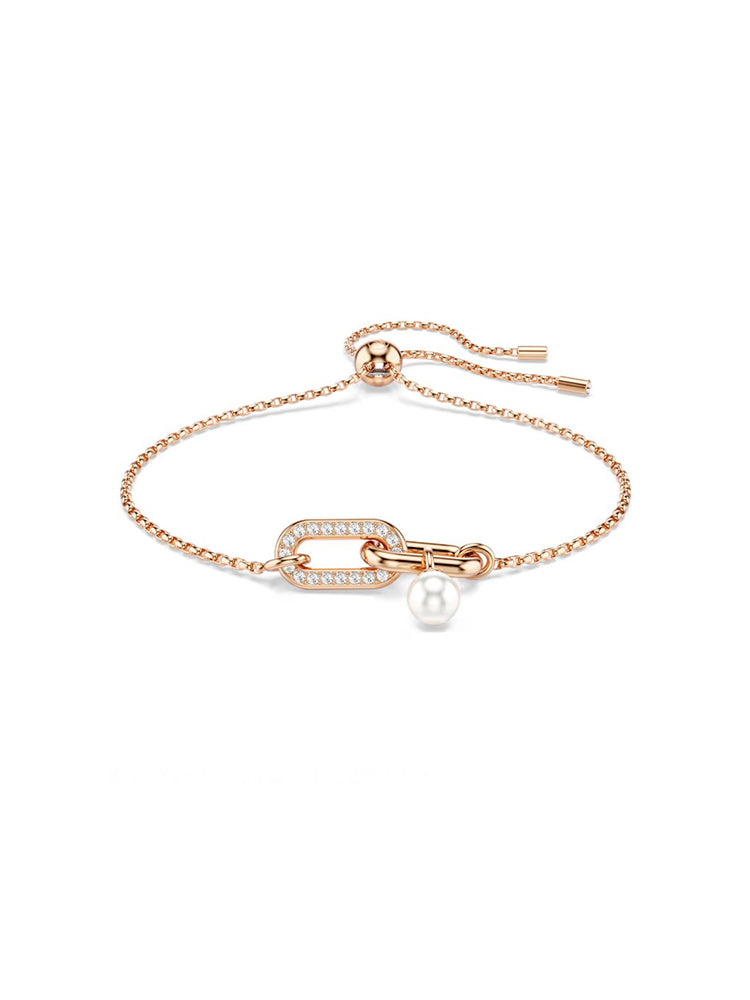 BRACCIALE DONNA CONSTELLA ROSATO CON PERLA E ZIRCONI BIANCHI SWAROVKDI