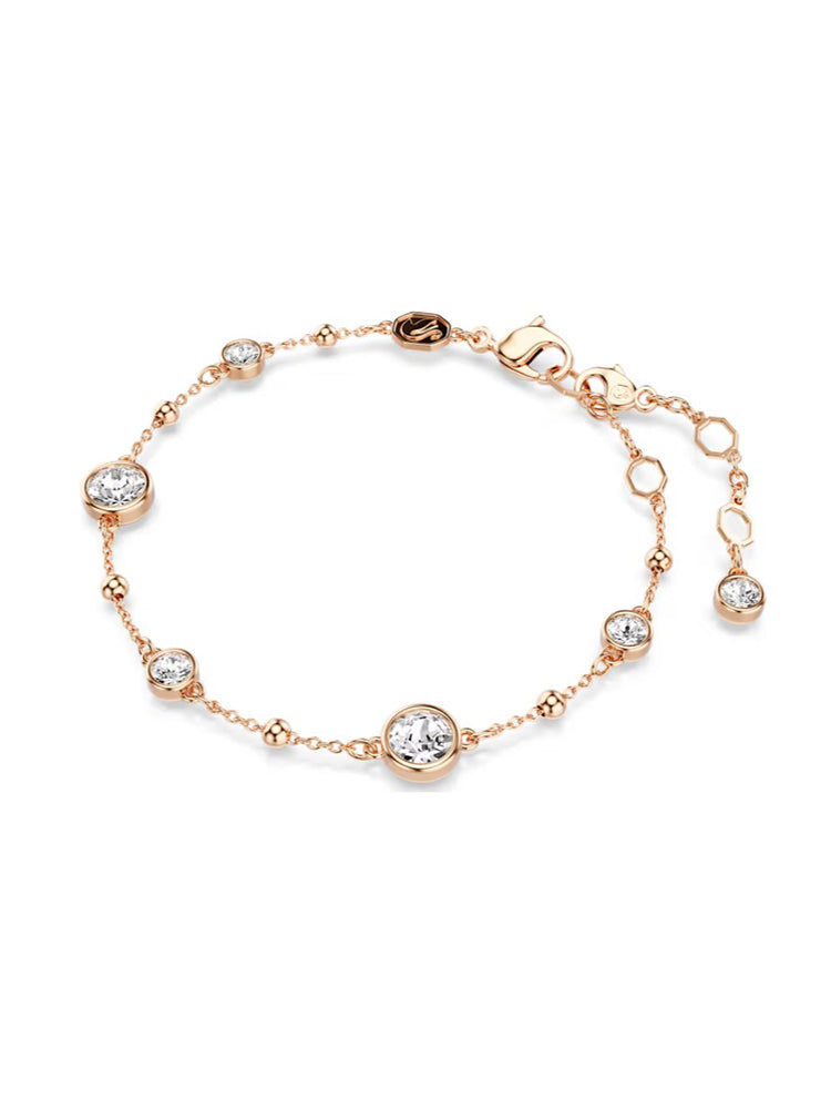 BRACCIALE DONNA IMBER ROSATO CON CRISTALLI BIANCHI SWAROVSKI