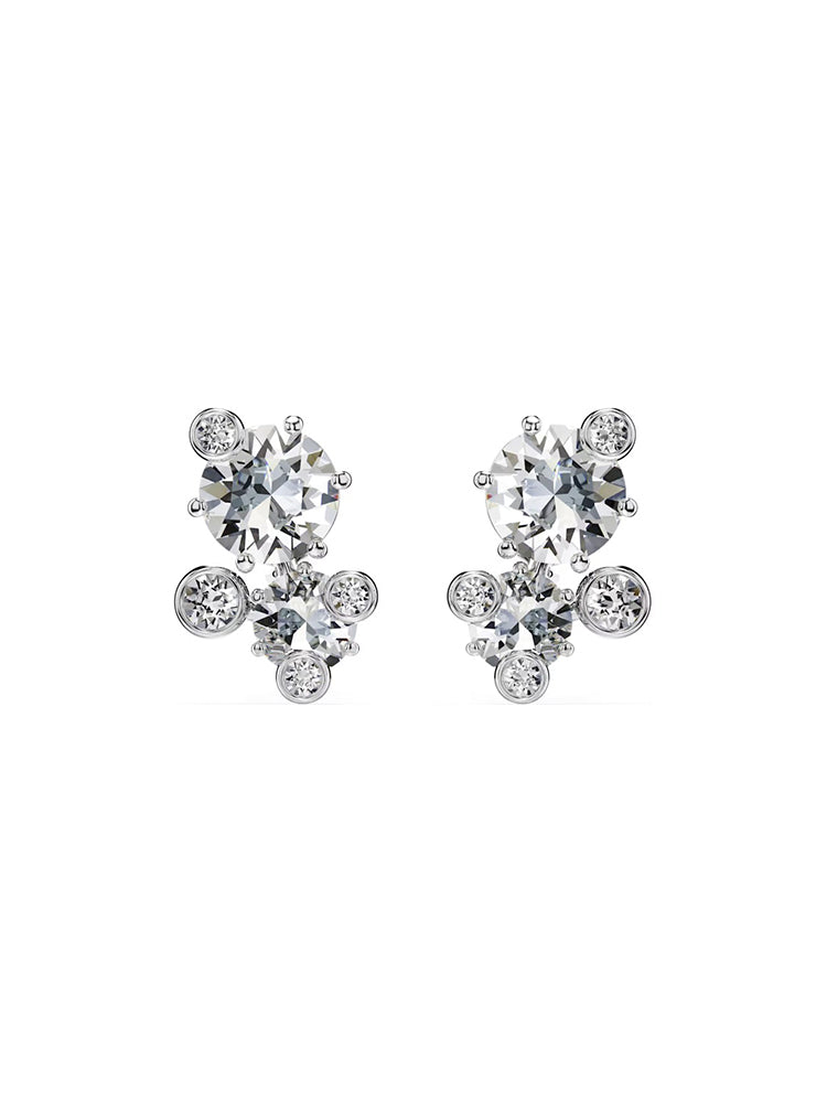ORECCHINI DONNA CONSTELLA A LOBO CON ZIRCONI BIANCHI TONDI SWAROVSKI