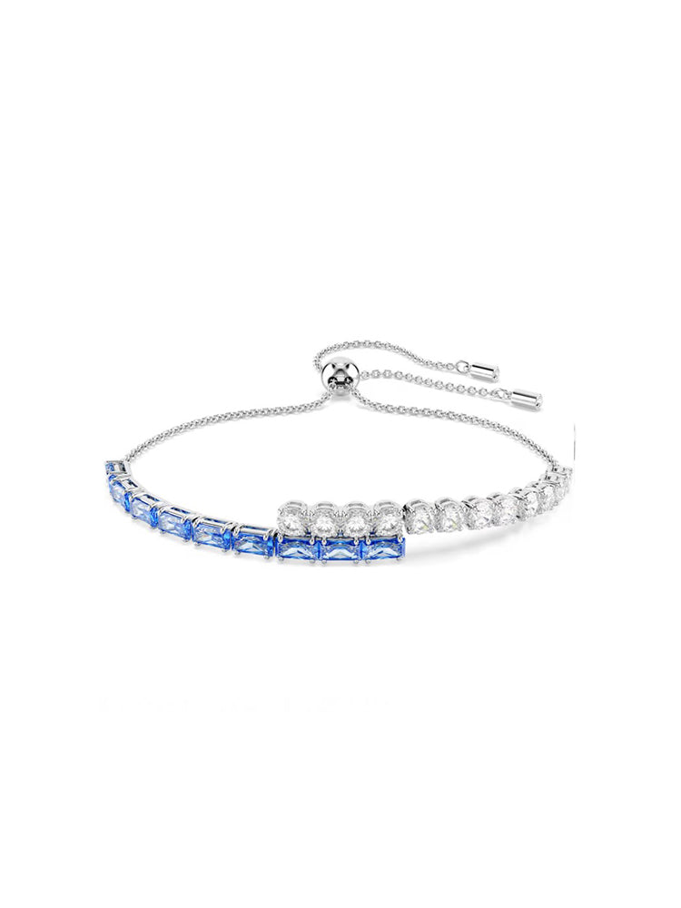 BRACCIALE DONNA MATRIX SEMIRIGIDO CON ZIRCONI BIANCHI E BLU SWAROVSKI