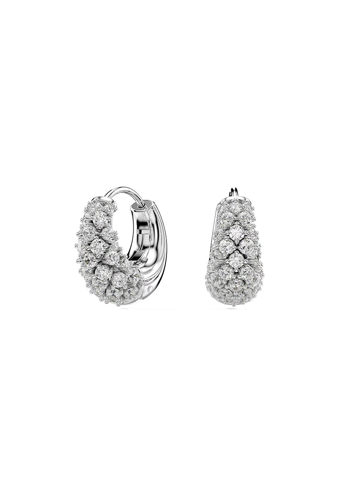 ORECCHINI DONNA SUBLIMA A CERCHIO CON ZIRCONI BIANCHI SWAROVSKI