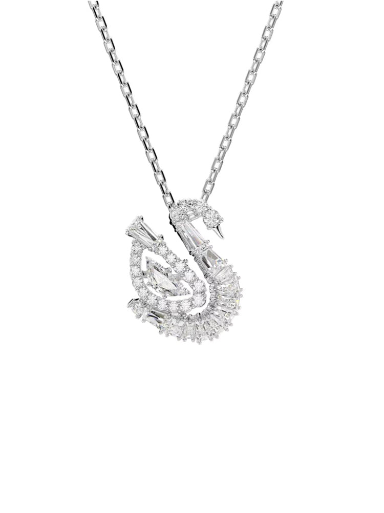 COLLANA DONNA SWAN CIGNO PENDENTE CON CRISTALLI BIANCHI SWAROVSKI