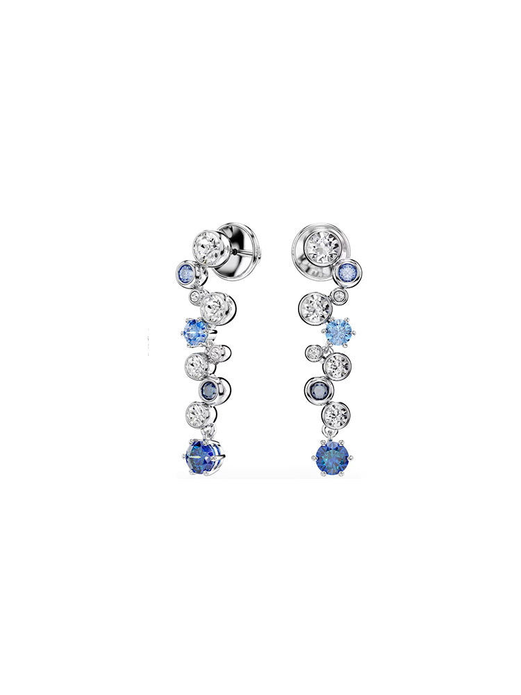 ORECCHINI DONNA CONSTELLA PENDENTI CON ZIRCONI BIANCHI E BLU SWAROVSKI