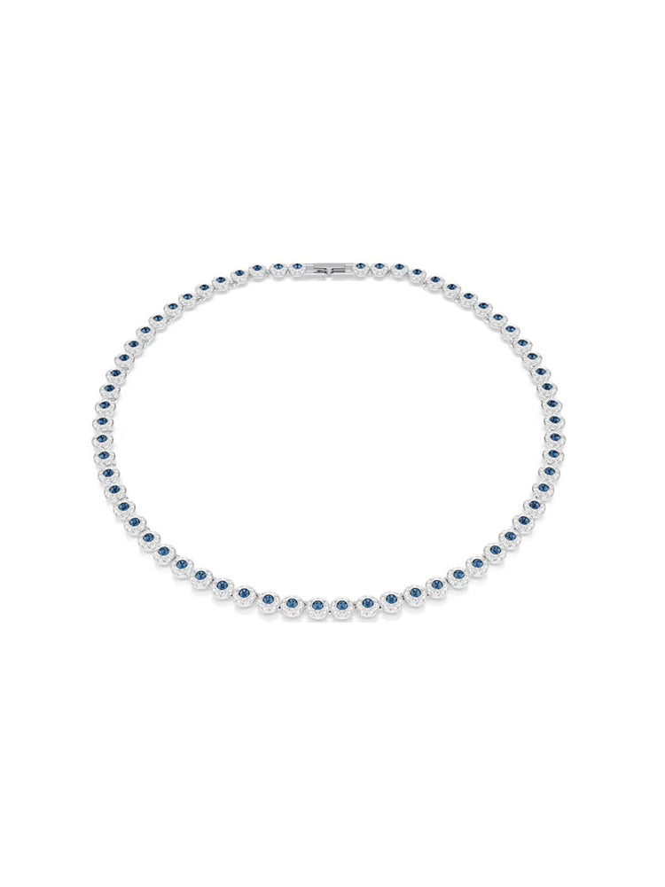 COLLANA DONNA UNA ANGELIC CON ZIRCONI BIANCHI E BLU SWAROVSKI