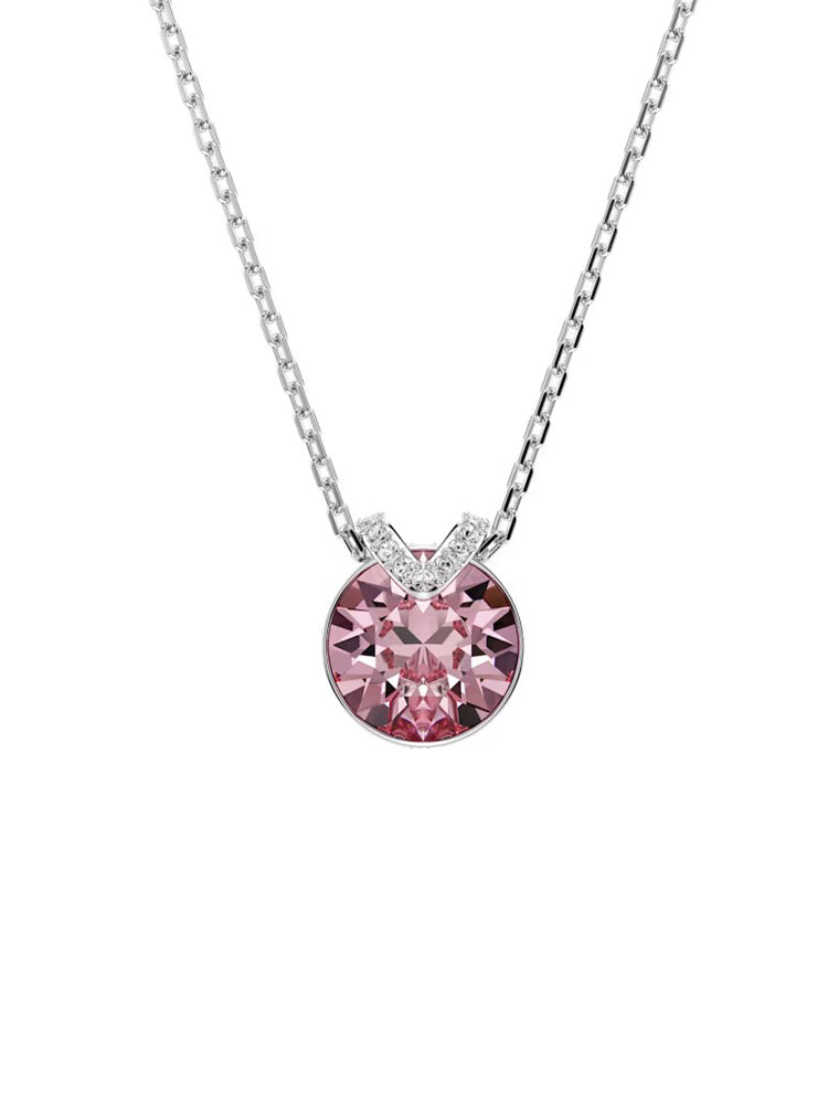 COLLANA DONNA BELLA V CON ZIRCONE ROSA PENDENTE SWAROVSKI