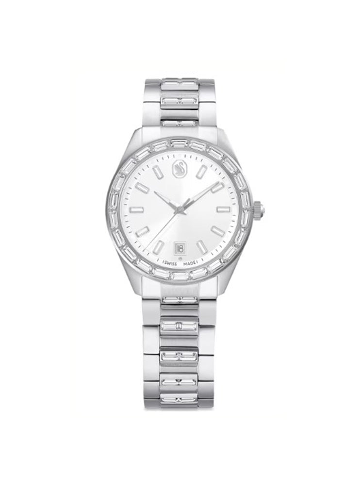 OROLOGIO DONNA MATRIX SOLO TEMPO E DATA IN ACCIAIO E CRISTALLI SWAROVSKI