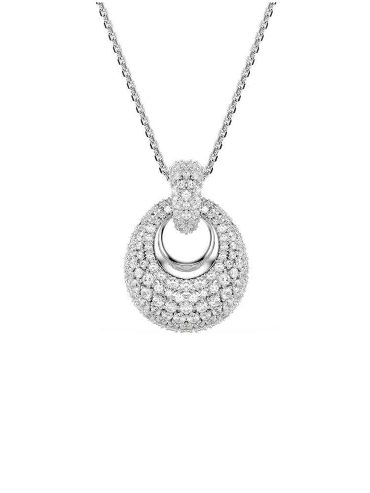 COLLANA DONNA SUBLIMA CON PENDENTE IN PAVE' BIANCO SWAROVSKI