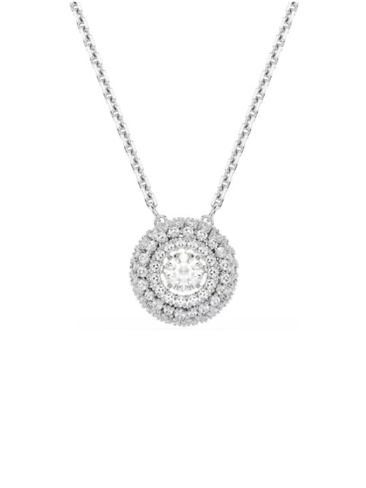COLLANA DONNA SUBLIMA CON PENDENTE IN PAVE' BIANCO SWAROVSKI