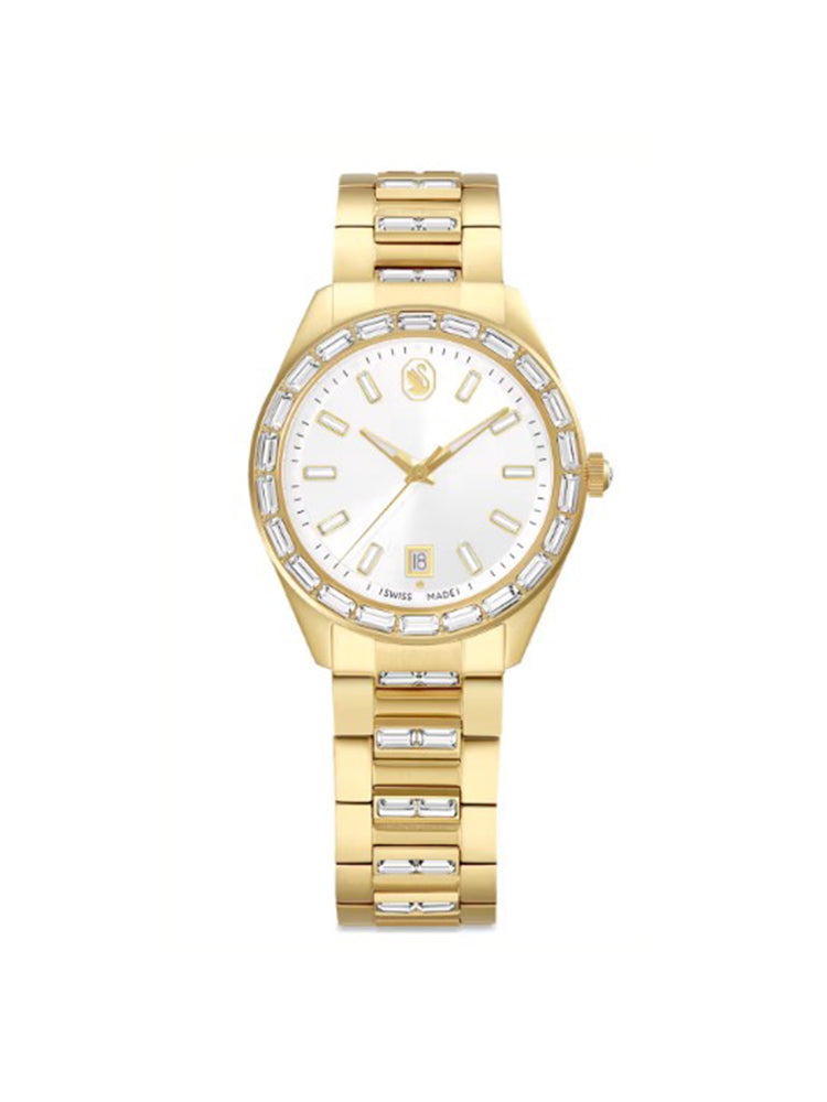 OROLOGIO DONNA MATRIX SOLO TEMPO E DATA DORATO CON ZIRCONI BIANCHI SWAROVSKI