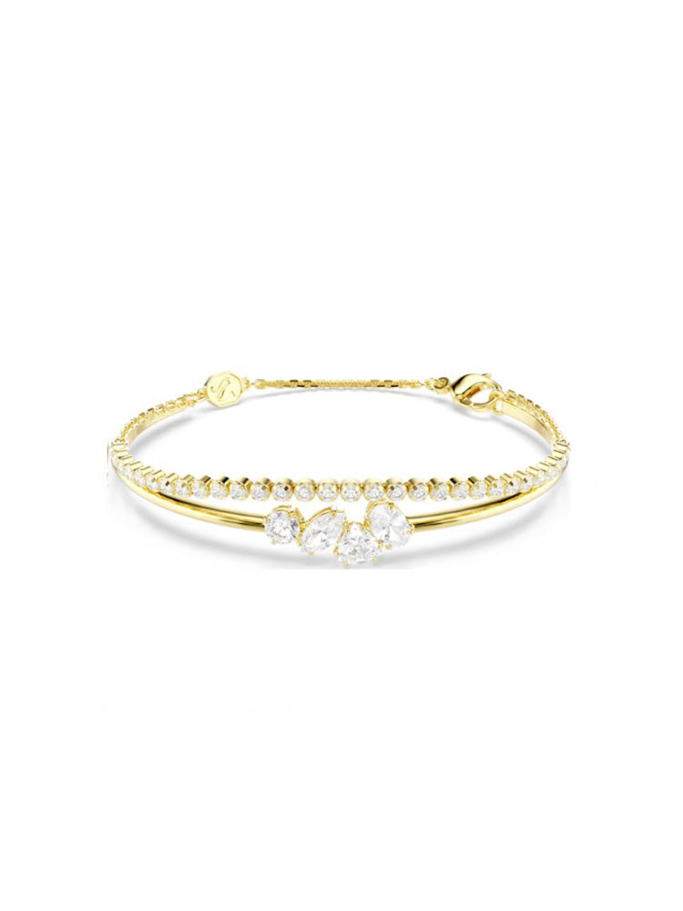 BRACCIALE DONNA MESMERA DOPPIO FILO DORATO CON CRISTALLI SWAROVSKI