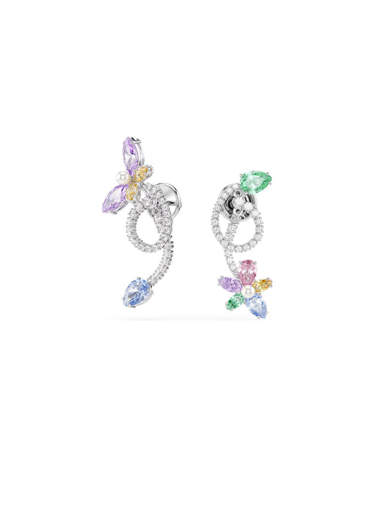 ORECCHINI DONNA PENDENTI CON FIORE E LIBELLULA ARIANA GRANDE X SWAROVSKI