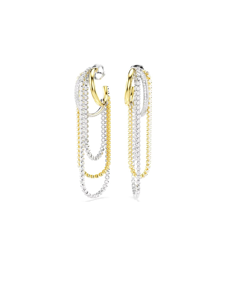 ORECCHINI DONNA HYPERBOLA PENDENTI MULTIFILO BICOLORE SWAROVSKI