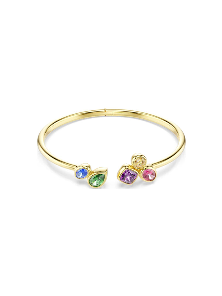 BRACCIALE DONNA IMBER RIGIDO FINITURA ORO18K CON ZIRCONI MULTICOLOR SWAROVSKI