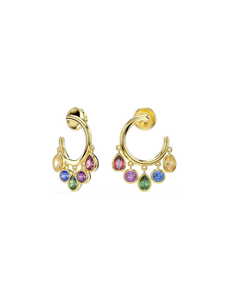 ORECCHINI DONNA A CERCHIO IMBER CON ZIRCONI PENDENTI MULTICOLOR SWAROVSKI