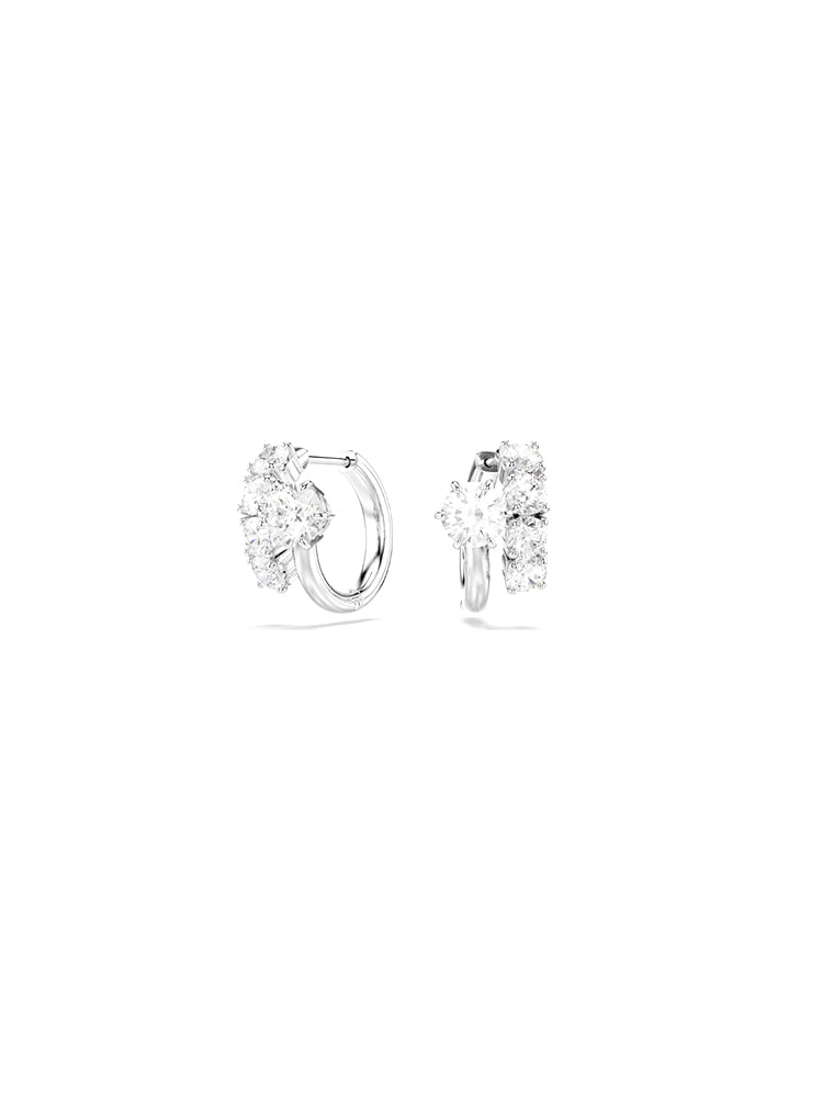 ORECCHINI DONNA MATRIX A CERCHIO CON CRISTALLI BIANCHI SWAROVSKI