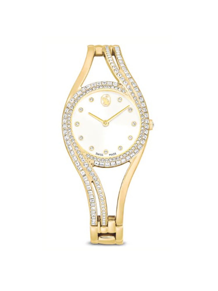 OROLOGIO DONNA HYPERBOLA RIGIDO IN ACCIAIO DORATO SWAROVSKI
